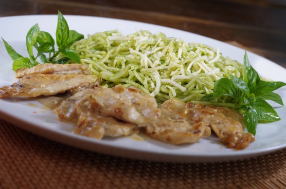 Photo of Spaghetti Pesto with Grilled Chicken
