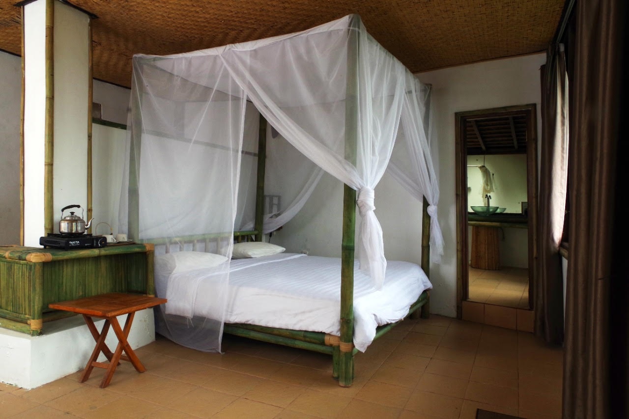 Standard room interior- a variant with bamboo furnishings